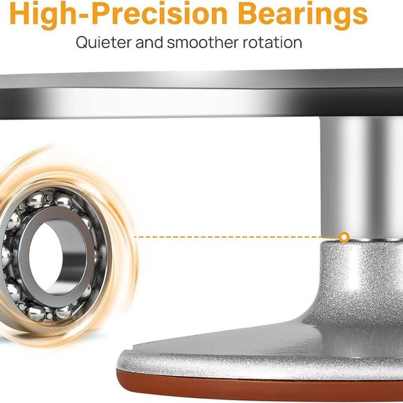 Rotating Cake Turntable 12'' Alloy Revolving Cake Stand with Non-Slipping - Picture 4 of 12